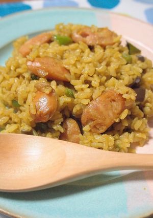 ナスが入ったカレーピラフ-レシピのメイン写真