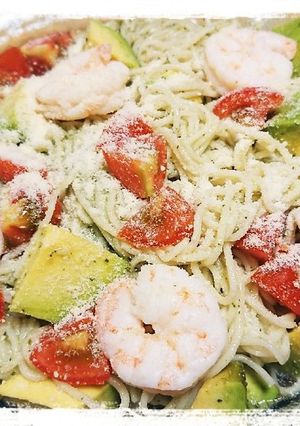 エビとアボカドとミニトマトのバジル素麺-レシピのメイン写真