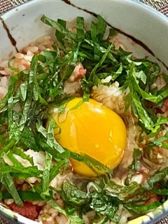 タラコと大葉の卵かけご飯-レシピのメイン写真