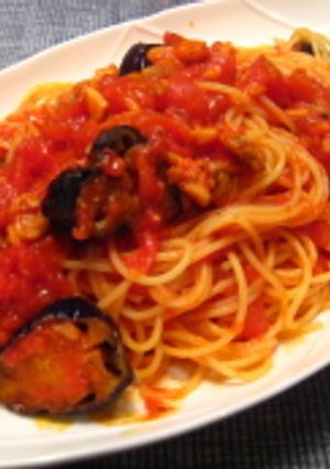 なすとあさりのとろとろトマトチーズパスタ-レシピのメイン写真