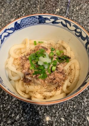 簡単！鯖缶ぶっかけうどん-レシピのメイン写真
