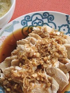 よだれ鶏&茹で汁スープ(無水鍋QC使用)-レシピのメイン写真
