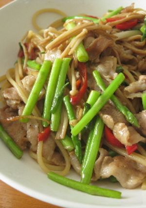 豚肉とアスパラのパスタ-レシピのメイン写真
