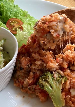 レンチン・保存食で簡単☆トマトリゾット風-レシピのメイン写真