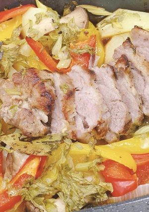 野菜たっぷりローストポーク-レシピのメイン写真