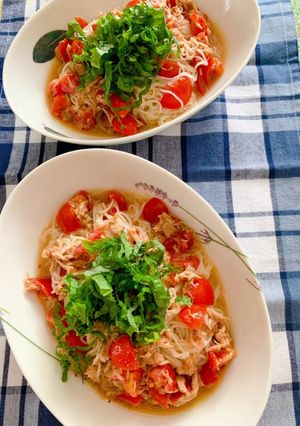 そうめんの冷製パスタ風-レシピのメイン写真