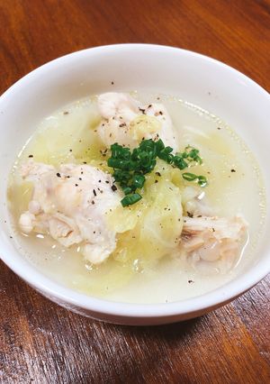 手羽元と野菜のベース塩スープ☆-レシピのメイン写真