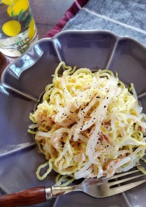 もやしとツナのねぎ塩レモンあえ麺-レシピのメイン写真