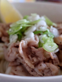 冷たい塩豚おろしぶっかけうどん-レシピのメイン写真