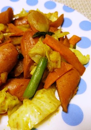 簡単おかず！カット野菜のカレー炒め-レシピのメイン写真