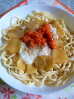 明太とろろ+新生姜オイル漬け冷やしうどん-レシピのメイン写真