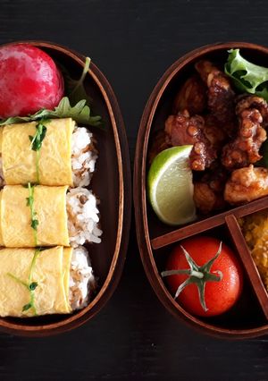 「油が飛び散らない！たこの唐揚げ」お弁当-レシピのメイン写真