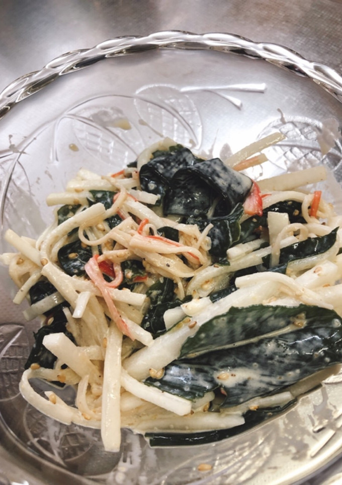 大根とわかめの胡麻ドレ和え-レシピのメイン写真