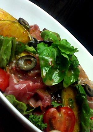 かぼちゃと夏野菜カシスドレッシングサラダ-レシピのメイン写真