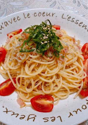 ☆しらすベーコン青じそトマトのパスタ☆-レシピのメイン写真