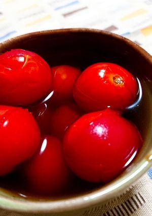 ミニ(プチ)トマトのお浸し-レシピのメイン写真