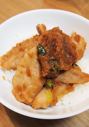 豚トロのシャリアピン丼-レシピのメイン写真