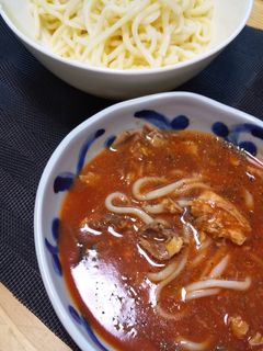 さば缶とトマトの冷やしうどん-レシピのメイン写真
