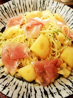白桃と生ハムと生姜の冷製パスタ。-レシピのメイン写真
