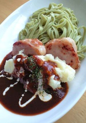 デミポテガッツリ系パスタU・ェ・U-レシピのメイン写真