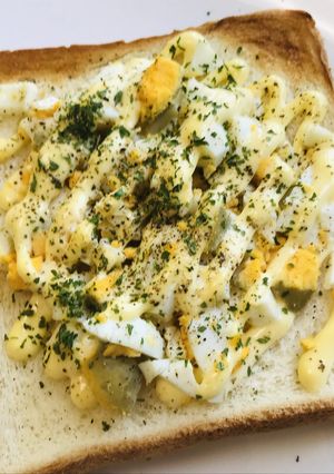 調理パン系●マヨネーズ＆ゆで玉子トースト-レシピのメイン写真