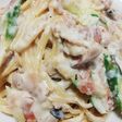 アスパラの濃厚クリームパスタ