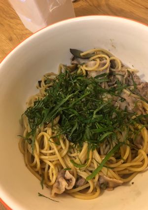 豚バラとナスの柚子胡椒パスタ-レシピのメイン写真
