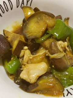 ナスとピーマンの甘辛カレー炒め-レシピのメイン写真