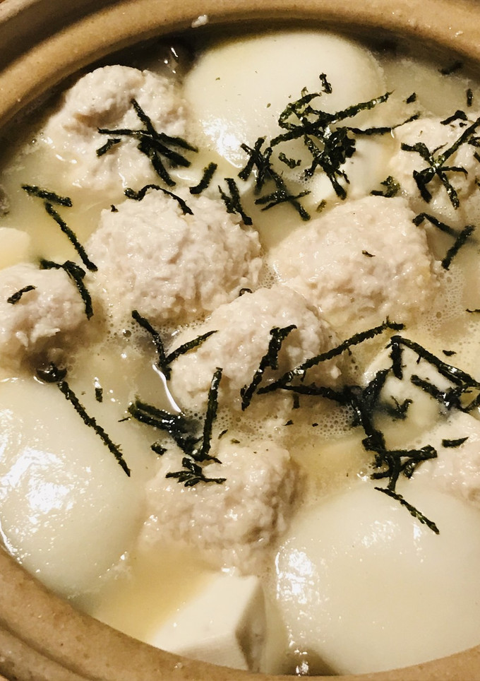 根菜＆ささみから作るつみれの餅鍋-レシピのメイン写真