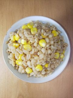 100%押し麦の豆味噌とうもろこし麦飯-レシピのメイン写真