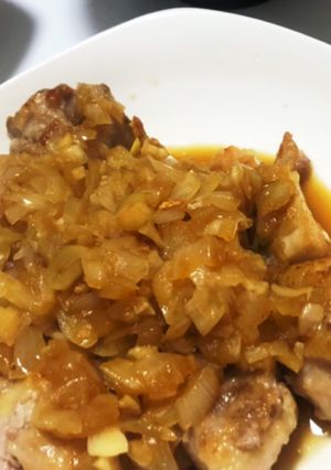 チキンのガリバタ玉ねぎソース掛け-レシピのメイン写真