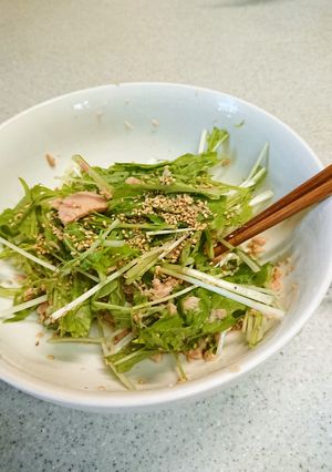 水菜たっぷりシーチキンサラダ-レシピのメイン写真