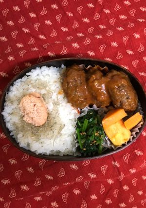 煮込みハンバーグ弁当-レシピのメイン写真