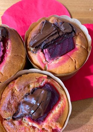 ビーツとチョコのケーキミックスマフィン-レシピのメイン写真