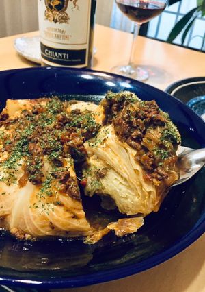 丸ごとキャベツのミートソース煮込み-レシピのメイン写真