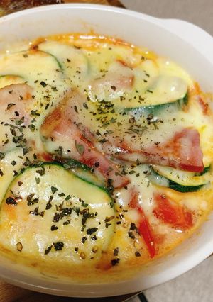 ズボラすぎ！夏野菜のチーズ焼き-レシピのメイン写真