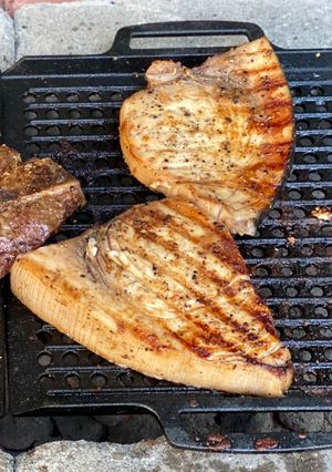 アメリカで、めかじきon グリル-レシピのメイン写真