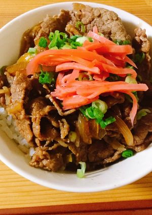 ⁑すき焼きのたれで作る、一人分牛丼⁑-レシピのメイン写真