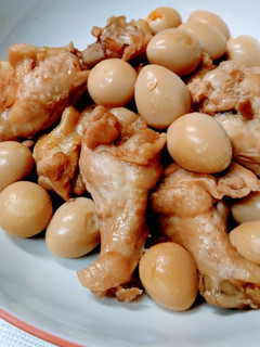 手羽元とうずらの卵煮-レシピのメイン写真