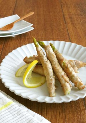 食欲UP☆アスパラの肉巻き旨塩レモン炒め-レシピのメイン写真