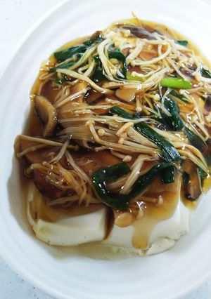 豆腐のキノコ餡かけ-レシピのメイン写真