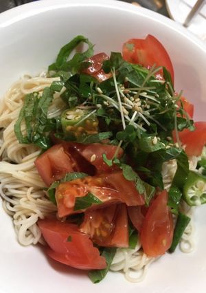 アレンジそうめん。トマト-レシピのメイン写真