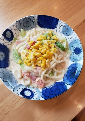 クリーミー豆乳うどん-レシピのメイン写真
