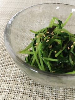 豆苗の塩昆布炒め-レシピのメイン写真