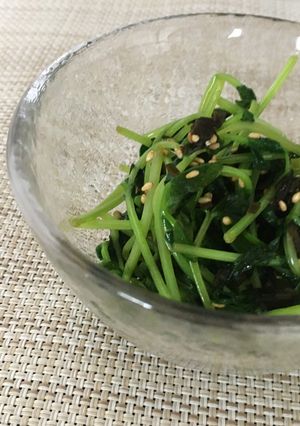 豆苗の塩昆布炒め-レシピのメイン写真