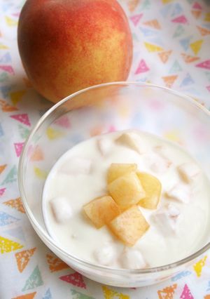 桃ヨーグルト♪レモンの酸味が美味！-レシピのメイン写真