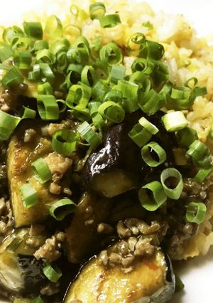 麻婆茄子のっけ炒飯-レシピのメイン写真
