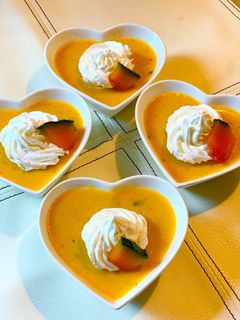 南瓜の煮物をリメイク♪かぼちゃ豆乳プリン-レシピのメイン写真
