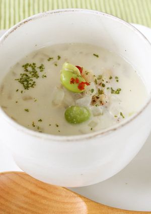 ダイエット!鶏むね肉と枝豆の豆乳スープ-レシピのメイン写真