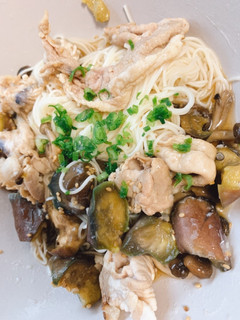 簡単◎豚肉と茄子で素麺アレンジ-レシピのメイン写真